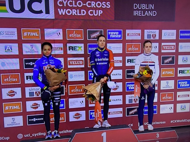 Lucinda Brand is de beste in wereldbekerrace in Dublin